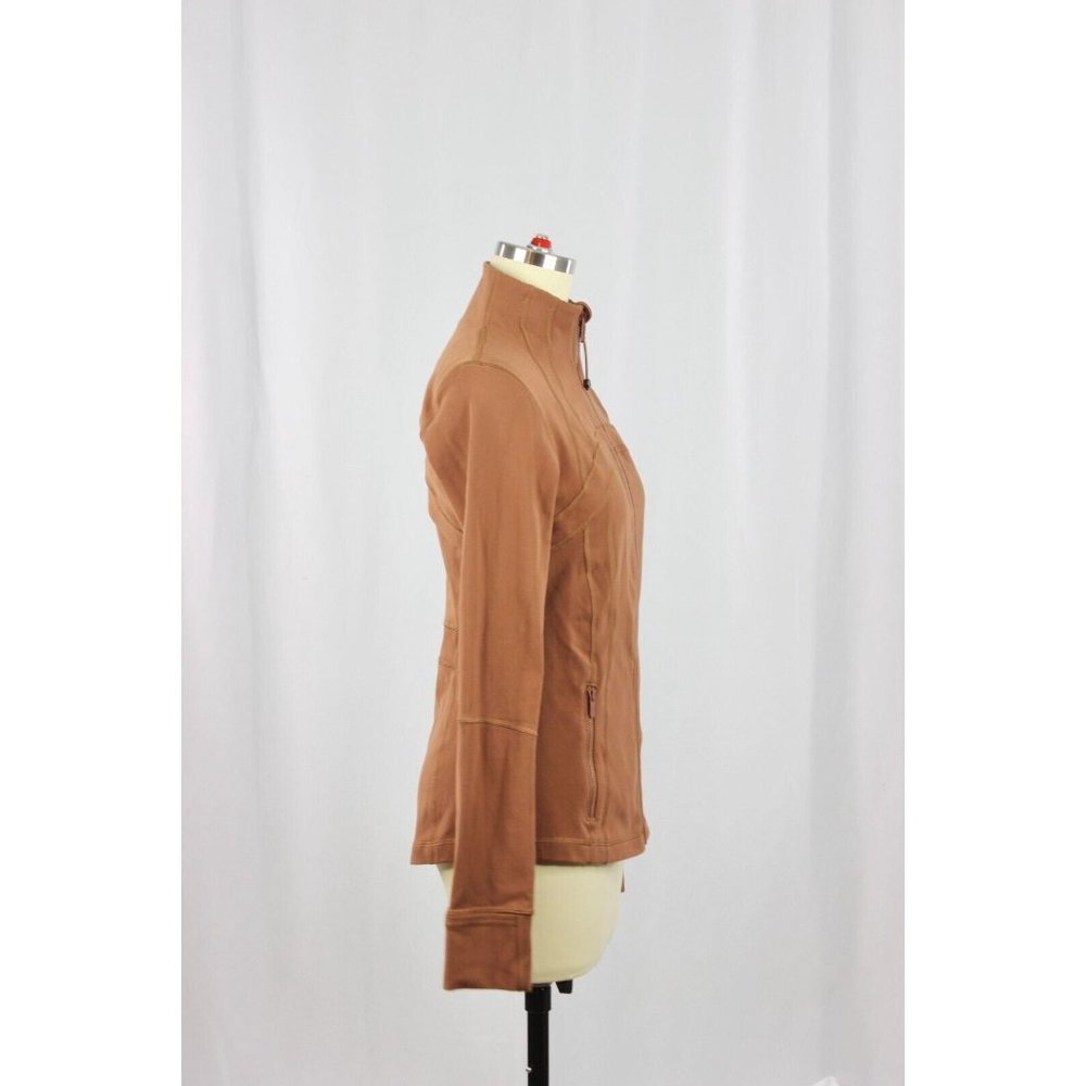 LULULEMON Define Roasted Brown Luon Slim Fit Full Zip Jacket, Size 6 - Picture 2 of 14